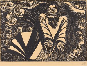 Den første dagen, 1920. av Ernst Barlach