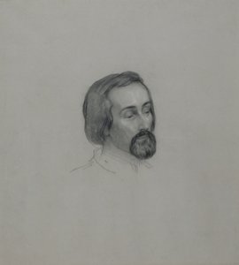 Portrett av poeten Heinrich Heine 1797-1856, 1851 av Ernst Benedikt Kietz
