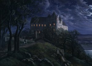 Slott Scharfenberg om natten, 1827