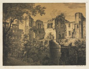 Six Views of Heidelberg Castle: Western Part , 1820.