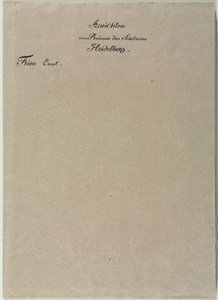 Seks utsikt over Heidelberg slott: Wrapper, 1820. av Ernst Fries