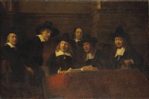 Staalmeesters, etter Rembrandt, 1876-77