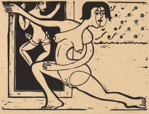 Danser øver, 1934. av Ernst Ludwig Kirchner