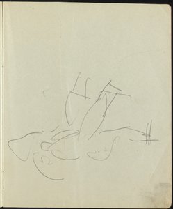 Dansere og utøvere-side fra en skissebok, ca. 1911. av Ernst Ludwig Kirchner