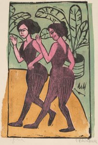 Engelske trinndansere, 1911. av Ernst Ludwig Kirchner