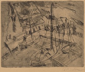 Harbour so Burgstacken, 1913. av Ernst Ludwig Kirchner
