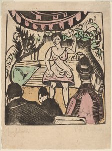 Little Variety Act med Singer. av Ernst Ludwig Kirchner