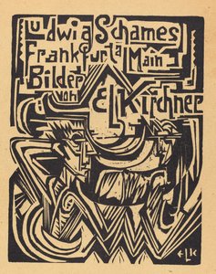 Ludwig Schames Frankfurt og hovedbilder av E L Kirchner Ludwig Schames Frankfurt..., 1919. av Ernst Ludwig Kirchner