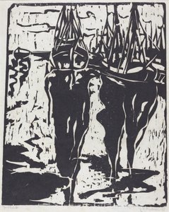 Havnescenen i havnescenen, 1908. av Ernst Ludwig Kirchner