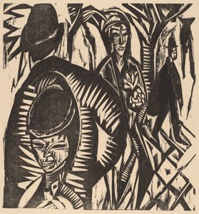 Gatescene etter regnet, 1914. av Ernst Ludwig Kirchner