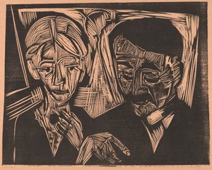 Ekteparet Müller, 1919. av Ernst Ludwig Kirchner