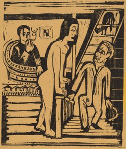 Besøket, 1923. av Ernst Ludwig Kirchner