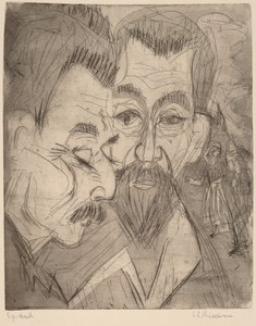 To bondehoder, 1920. av Ernst Ludwig Kirchner