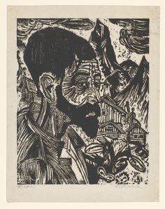 Sennkopf (Martin Schmied) (original tittel) av Ernst Ludwig Kirchner (signed by artist)