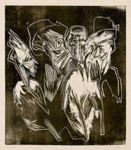 Absalom og hans rådgivere av Ernst Ludwig Kirchner
