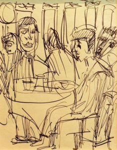Ved kafébordet av Ernst Ludwig Kirchner