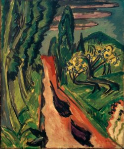 Motorvei i Taunus av Ernst Ludwig Kirchner