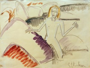 Badende på steiner av Ernst Ludwig Kirchner