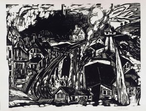 Königstein im Taunus jernbanestasjon av Ernst Ludwig Kirchner