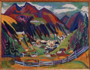 Utsikt over Davos av Ernst Ludwig Kirchner