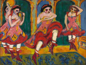 Czardas-dansere, 1908-1920 av Ernst Ludwig Kirchner