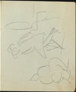Dansere og utøvere (side fra en skissebok) av Ernst Ludwig Kirchner