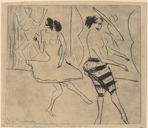 Dansere i studio av Ernst Ludwig Kirchner