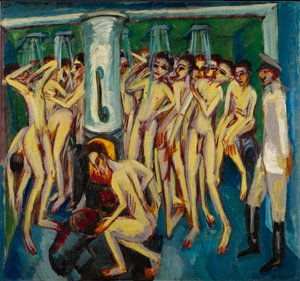 Soldatenes artillerister, 1915. av Ernst Ludwig Kirchner