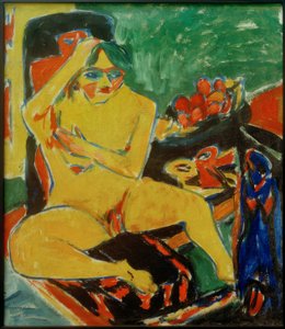 E.L.Kirchner, Act in the Atelier av Ernst Ludwig Kirchner