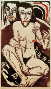 E.L. Kirchner, Melankoli (selvportrett med Erna) av Ernst Ludwig Kirchner