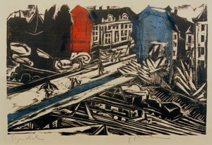 E.L. Kirchner, bro over Wannseebahn av Ernst Ludwig Kirchner