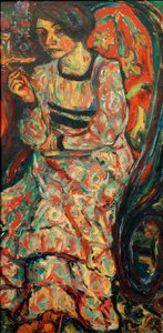 Kvinne i en gyngestol (Emmi Frisch) av Ernst Ludwig Kirchner
