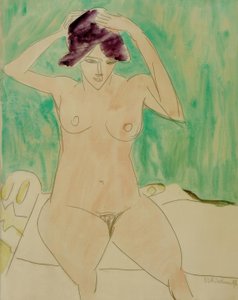 Kvinne i hatt - dodo av Ernst Ludwig Kirchner