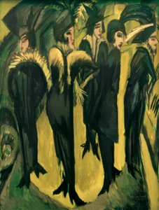 Fem kvinner på gaten av Ernst Ludwig Kirchner