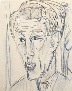 Leder for Bauknecht; Leder Bauknecht, 1922 av Ernst Ludwig Kirchner