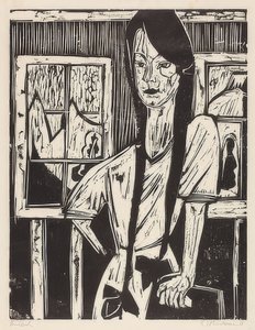 Ung jente. 1921 av Ernst Ludwig Kirchner