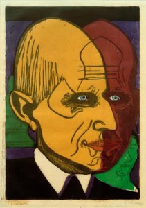 Kopf Dr. Frédéric Bauer av Ernst Ludwig Kirchner