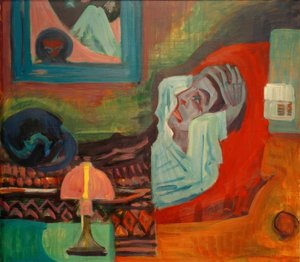 Syk om natten (de syke) av Ernst Ludwig Kirchner