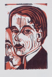 Mannshode (selvportrett). 1926 av Ernst Ludwig Kirchner