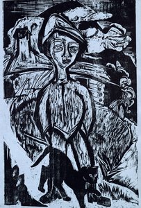 Fjellgut i Storm, 1921 av Ernst Ludwig Kirchner