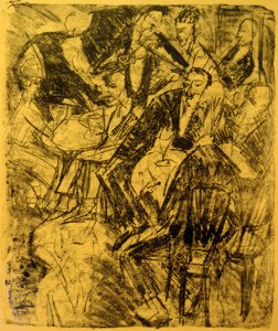 Musikk restaurant av Ernst Ludwig Kirchner
