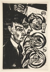 Nervoese beim Diner (Nervøse mennesker på middag) av Ernst Ludwig Kirchner