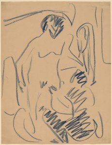 Naken på stranden av Ernst Ludwig Kirchner