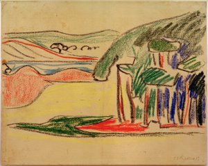 Uten tittel (Moritzburger Teiche) av Ernst Ludwig Kirchner