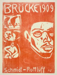 Portrett av Schmidt-Rottluff, 1909 av Ernst Ludwig Kirchner