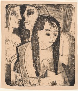 Portrett av en jente av Ernst Ludwig Kirchner