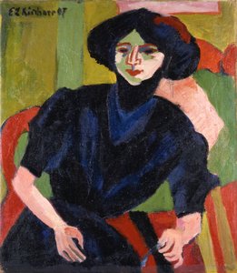 Portrett av en kvinne av Ernst Ludwig Kirchner