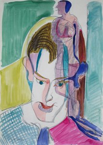 Portrett av en ung mann av Ernst Ludwig Kirchner