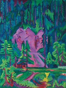 Steinbrudd ved Wildboden; Steinbrudd ved Wildboden, ca. 1923 av Ernst Ludwig Kirchner