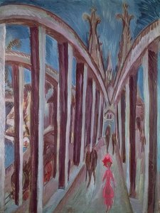 Rhinbroen nær Köln. 1914 av Ernst Ludwig Kirchner
